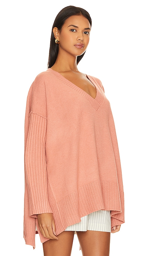 Shop Free People Orion Tunic Sweater In Lightest Rose
