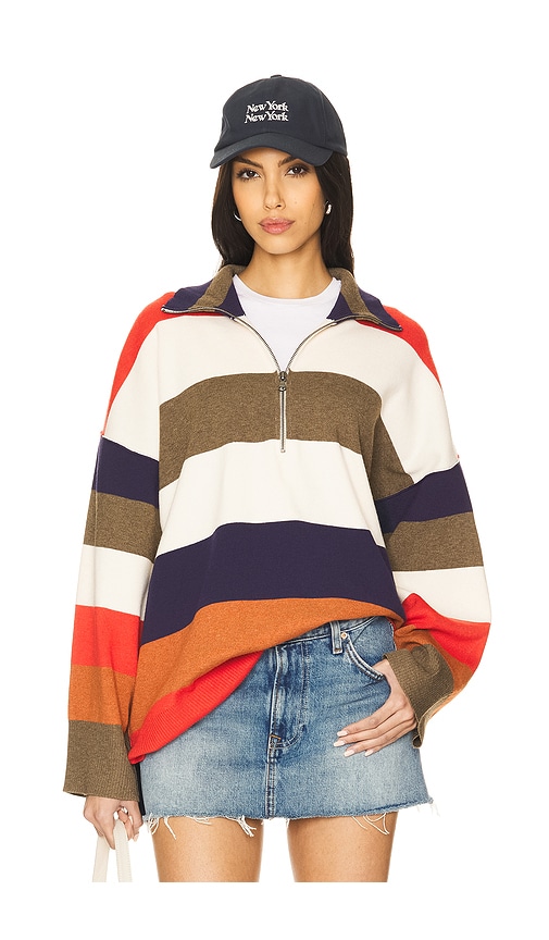 Shop Free People Coastal Stripe Pullover In Set Sail Combo