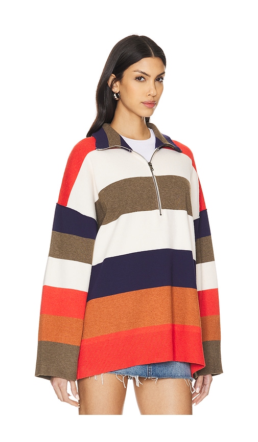 Shop Free People Coastal Stripe Pullover In Set Sail Combo