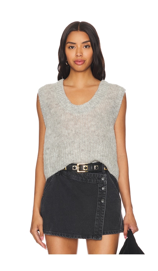 Shop Free People Dream Maker Vest In Light Heather Grey