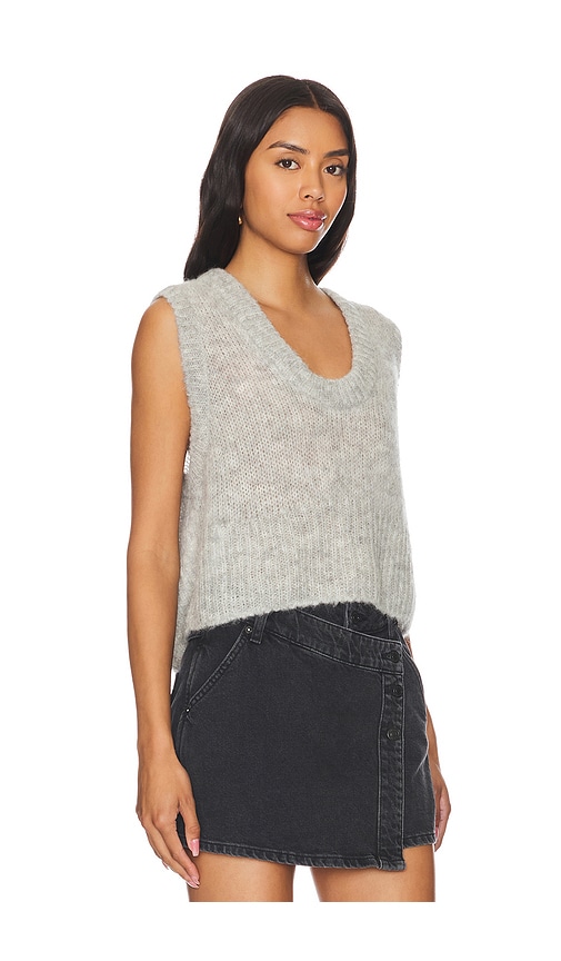 Shop Free People Dream Maker Vest In Light Heather Grey