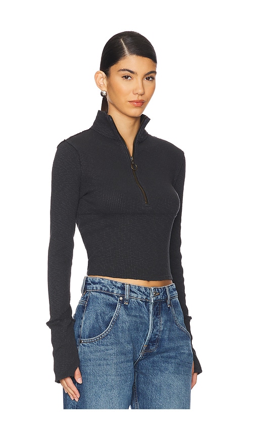 Free People X We The Free Midnight 1/2 Zip Sweater In 블랙