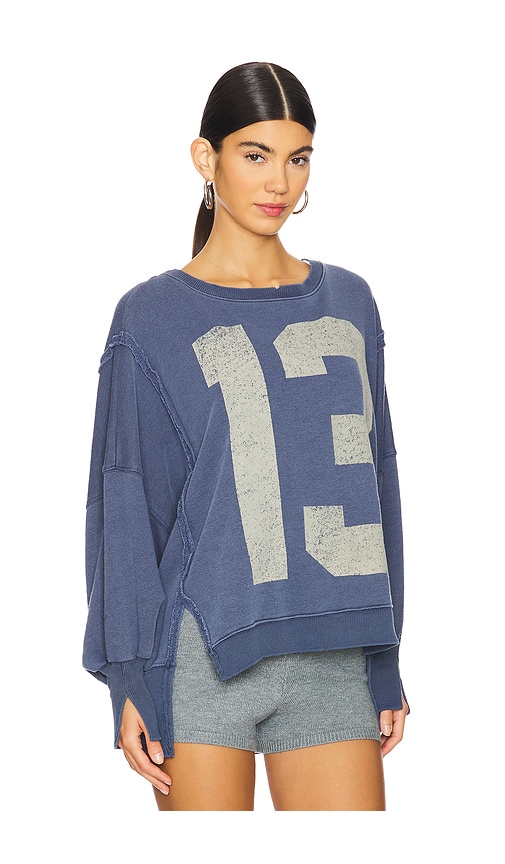Free People X We The Free Graphic Camden Sweatshirt In Blue