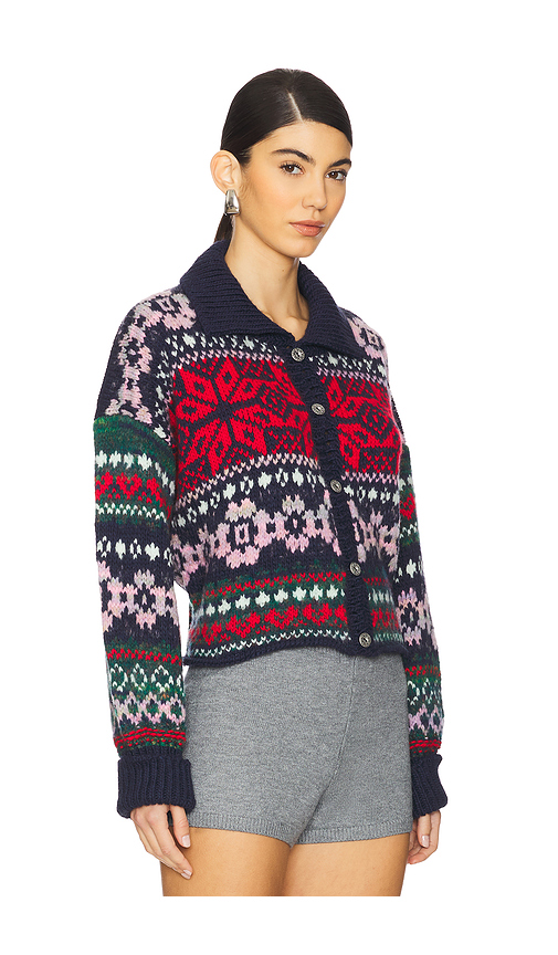 Free People Snowdrift Cardigan In Blue