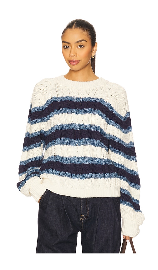 PULL RAYÉ MAILLE TORSADÉE FRANKIE en . Taille L. Also en M, S, XL, XS - Free People - Modalova