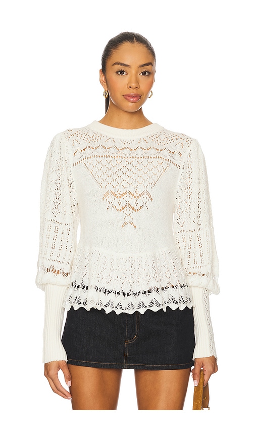Free People Lucinda Semisheer Sweater In Neutral