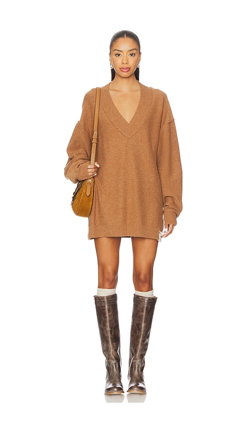 Free People x We The Free Chelsea V Neck Tunic In Muscavado