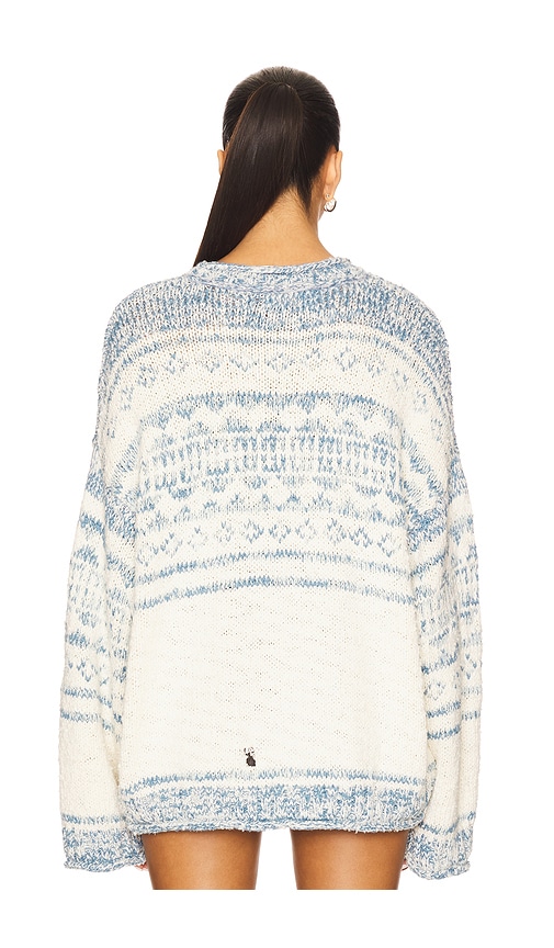  Free People Gemusterter Pullover Dani In Ivory. Größe M. Also In L. 