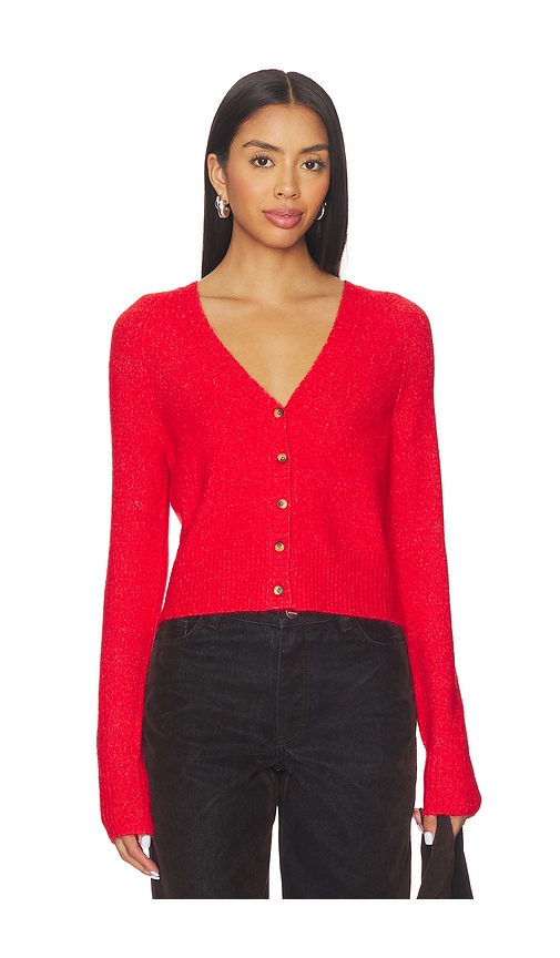 Free People School Girl Cardi In Red