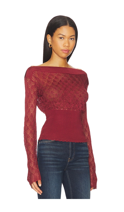 Free People X Revolve Now Or Never Sweater In Burgundy