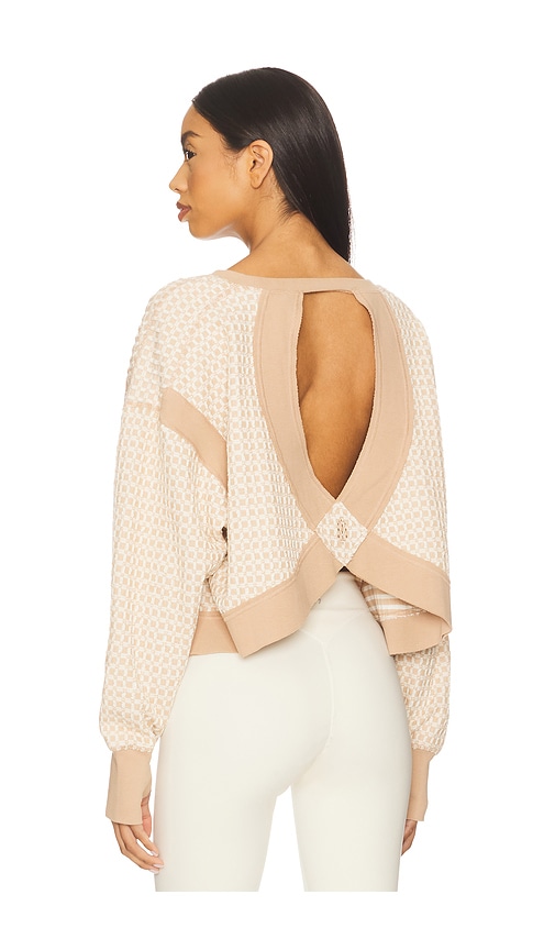 Free People X Fp Movement My Time Layer Textured Reversible Sweatshirt In Sand