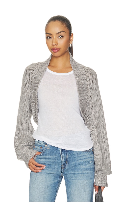 Free People Opal Shrug In Grey Flannel