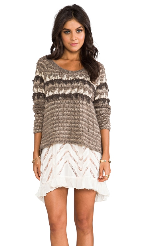 Fuzzy Fair Isle Pullover