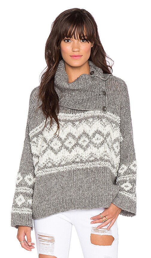 Fairisle Split Neck Sweater