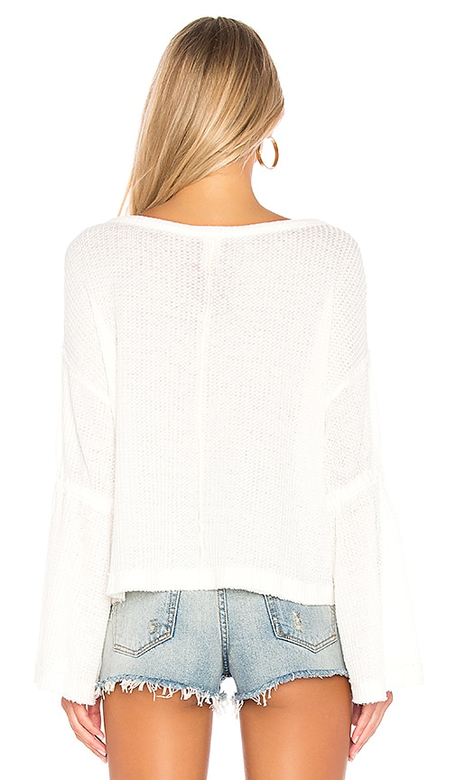 Free People Dahlia Thermal Pullover Sweater in Ivory | REVOLVE