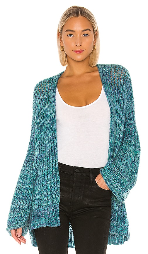 free people blue cardigan