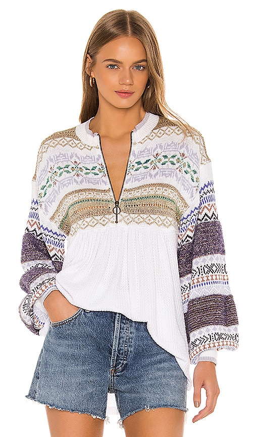 Free People Cabin Fever Sweater In White Revolve