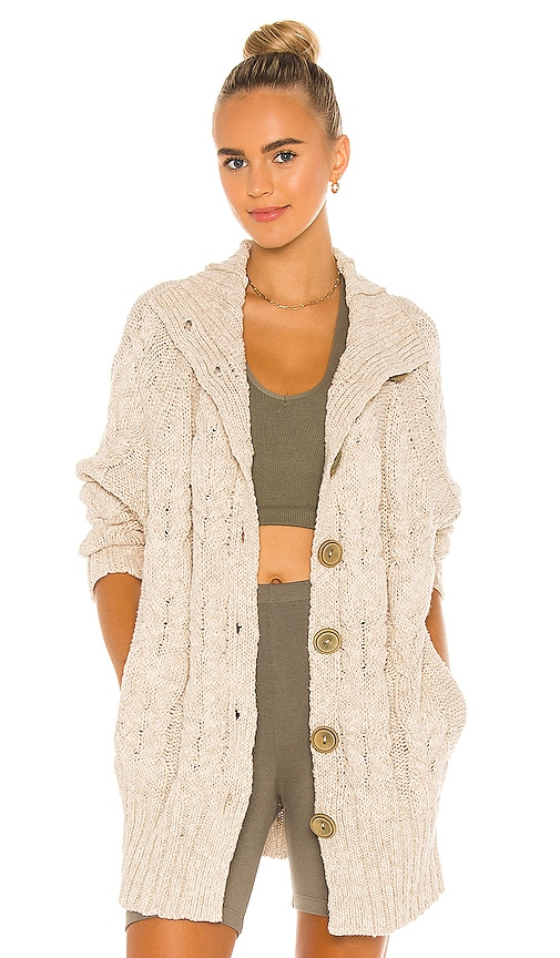 Free People Espresso Cardi in Blanched Pine | REVOLVE