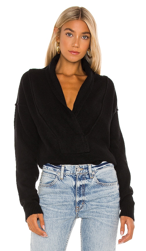 Free People Touch The Sky Sweater in Black
