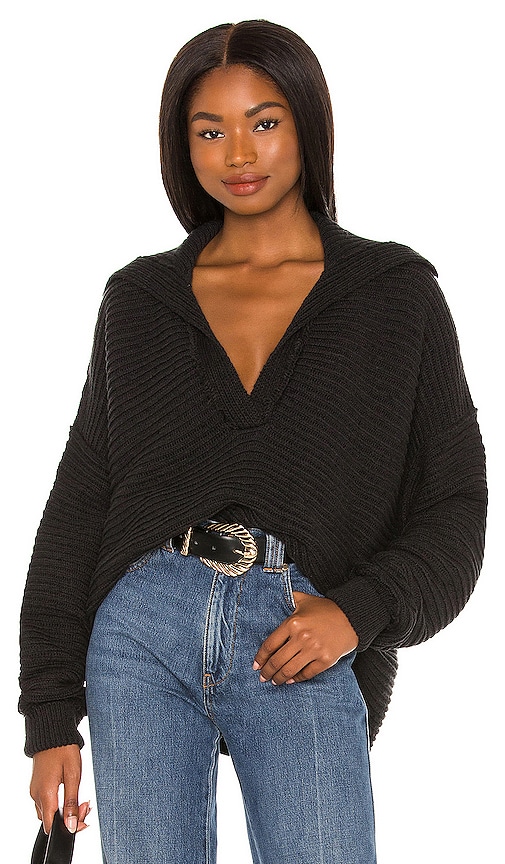 Pull Femme Free People Noir - Maille Câble - Taille M - Coton - Occasion En Excellent état (prix D'origine 118€)