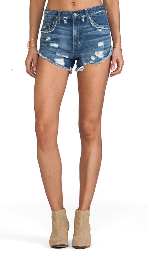 Rugged Ripped Denim Short