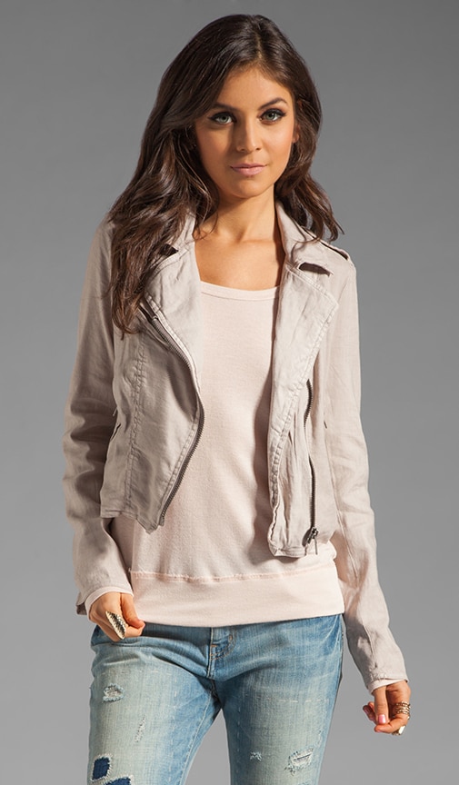 Linen Moto Jacket