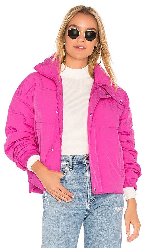 Slouchy cropped puffer jacket