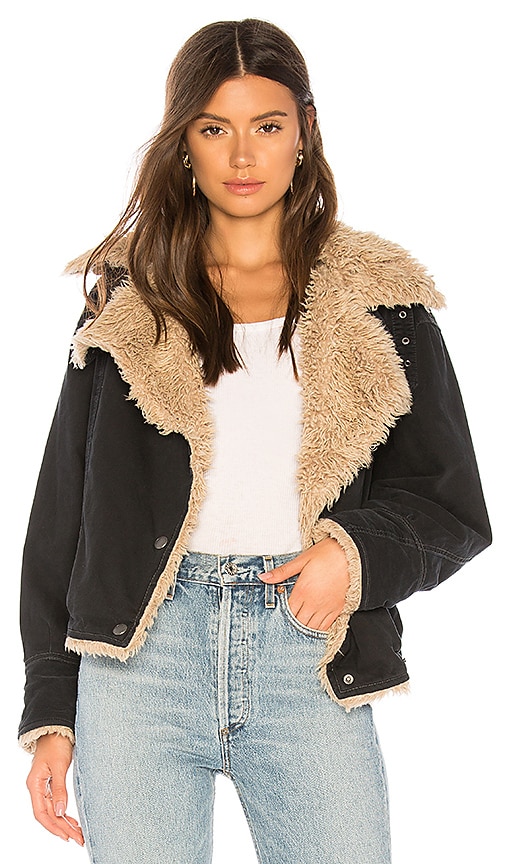 Free People Owen Faux Fur Sherpa Jacket 