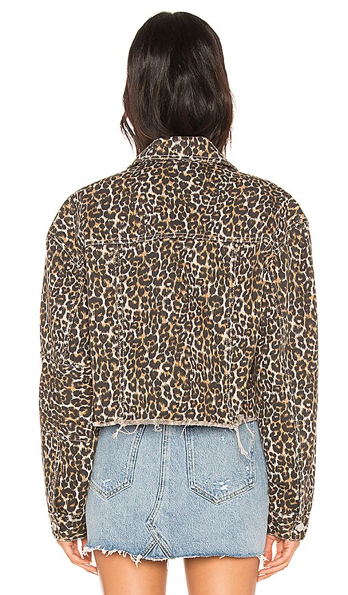 free people cheetah denim jacket
