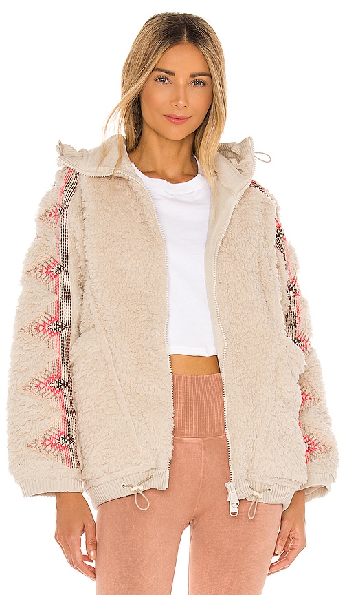 Free People X FP Movement Lodge Livin Jacket in Natural/Pink Combo