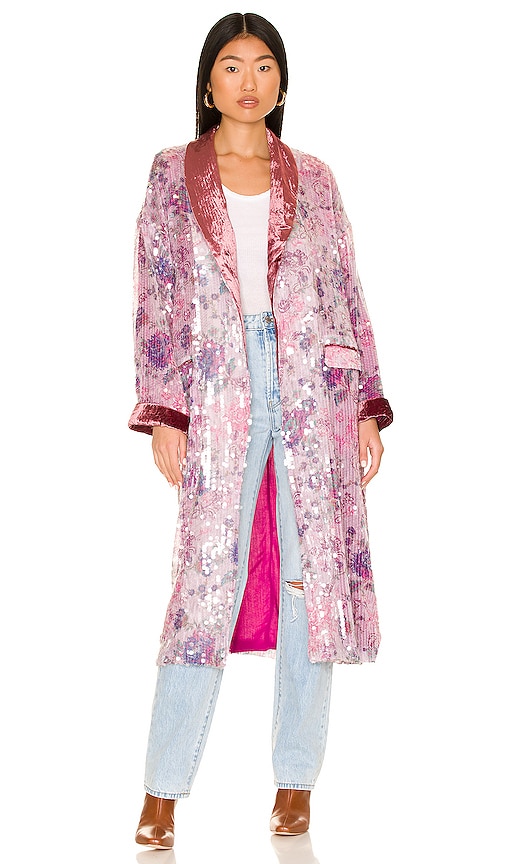 Free People Kealey Kimono in Pink Combo | REVOLVE