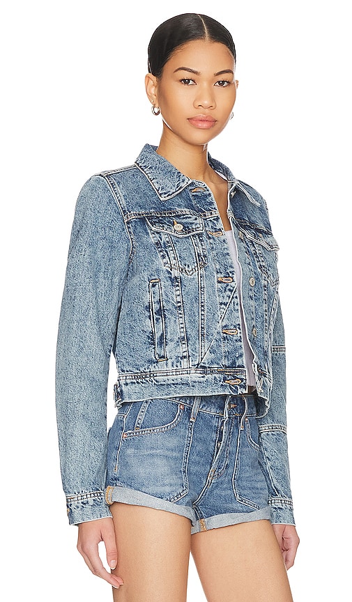 Shop Free People Rumors Denim Jacket In Light Indigo