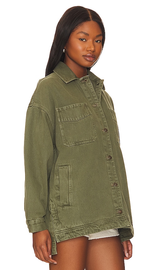 Madison City Twill Jacket In Khaki