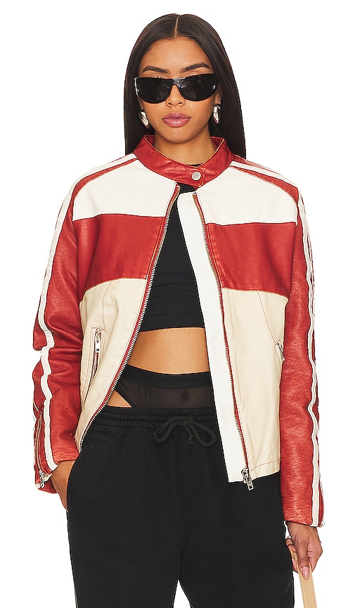 Free People BLOUSON RYDER en Red Combo REVOLVE