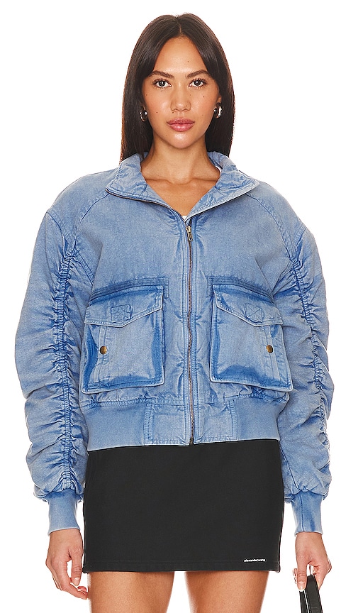 Shop Free People Flying High Bomber In Blue