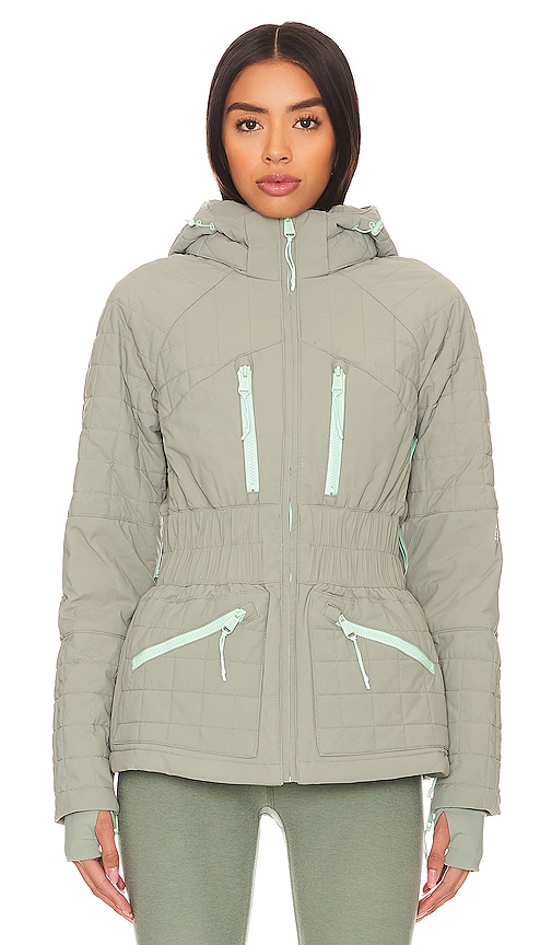 Shop Free People X Fp Movement All Prepped Ski Jacket In Greyed Olive