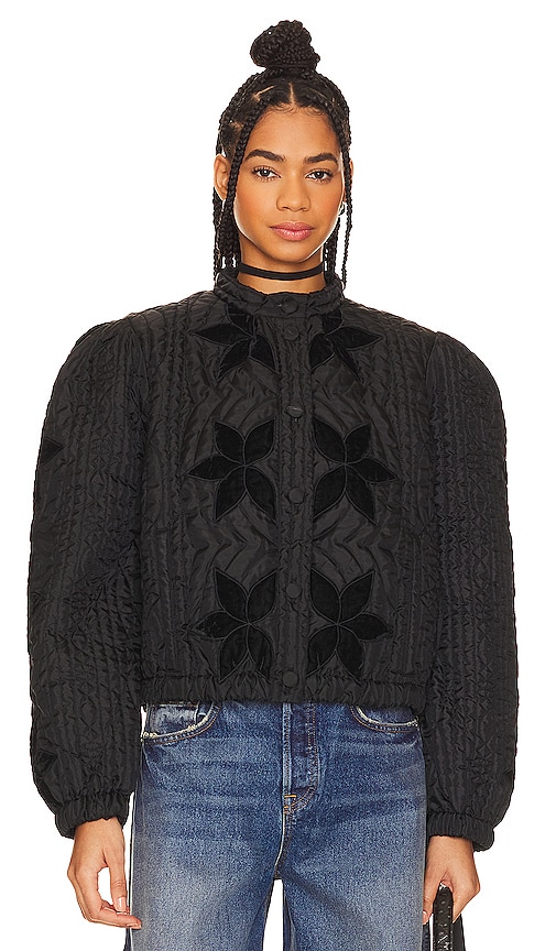 Shop Free People Quinn Quilted Jacket In É»‘è‰²