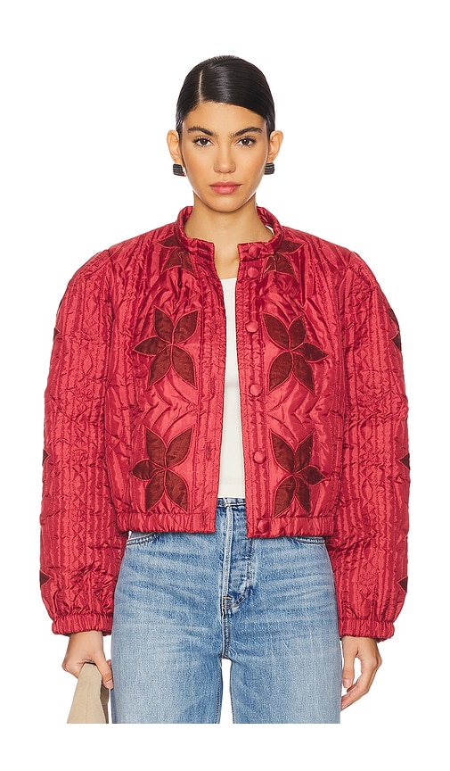 Shop Free People Quinn Quilted Jacket In Marsala