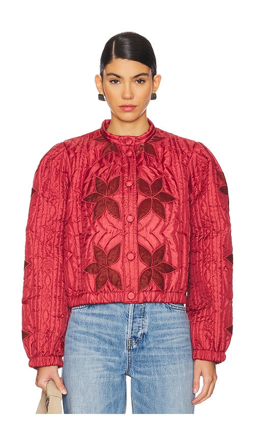 Shop Free People Quinn Quilted Jacket In Marsala