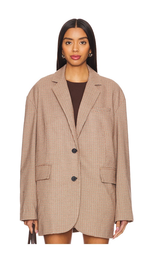 Free People Reggie Blazer In Ginger Combo