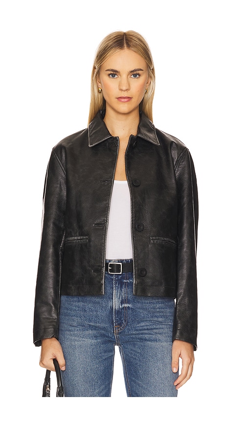 Free People x We The Free Hera Faux Leather Jacket In Black in