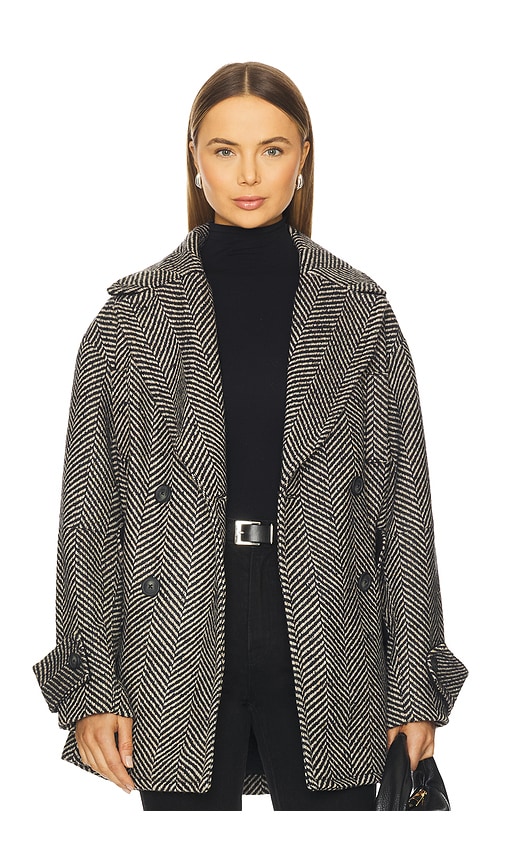 Free People Ari Wool Peacoat In Gray