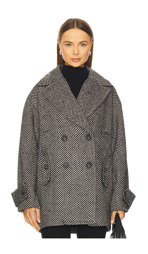 Free People Ari Wool Peacoat In Gray