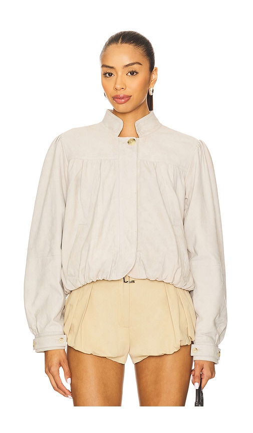 Free People X We The Free Nimbus Suede Jacket In Gray