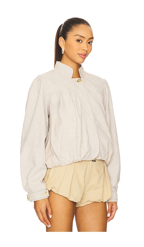 Free People X We The Free Nimbus Suede Jacket In Gray
