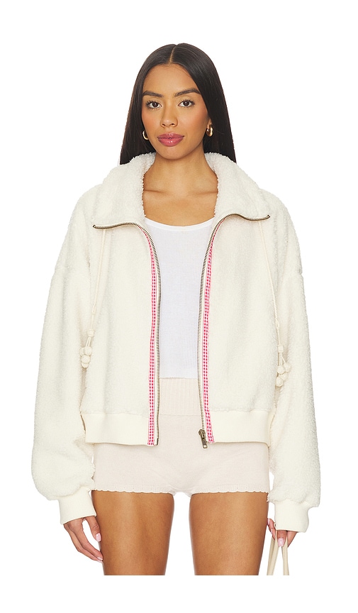 Free People Alpine Sherpa Cardi in White Swan | REVOLVE