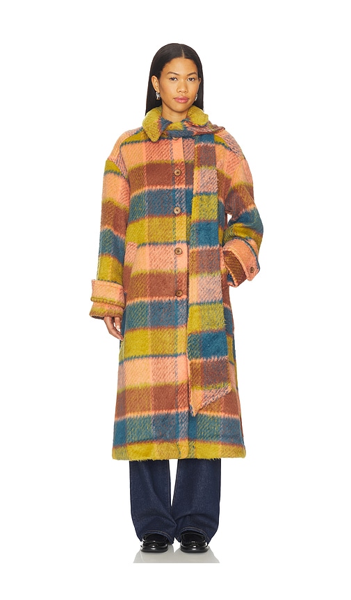 Free People Dalton Wool Coat In Multi