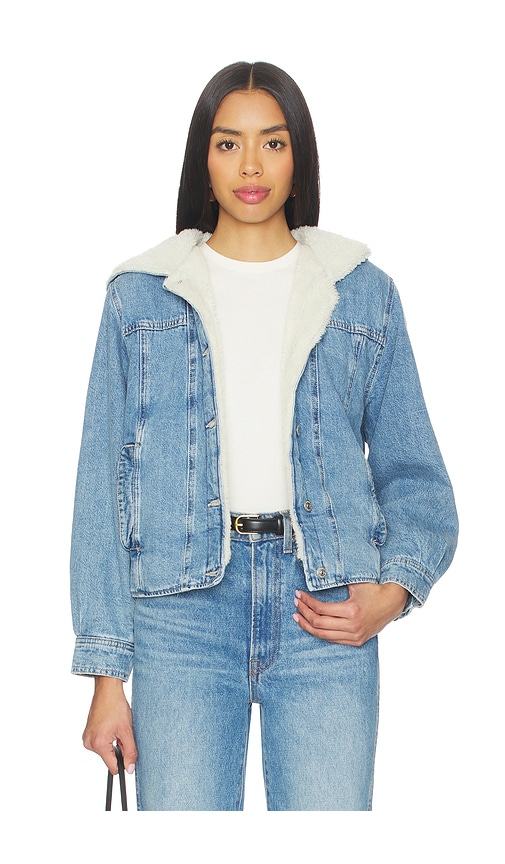 Free People x We The Free Asher Cozy Denim Jacket In Snowdrift Wash