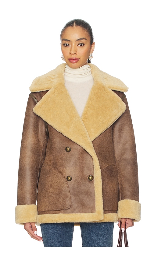 Free People X We The Free Mari Reversible Coat In Brown