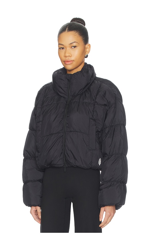 Free People In A Bubble Puffer Jacket In Black